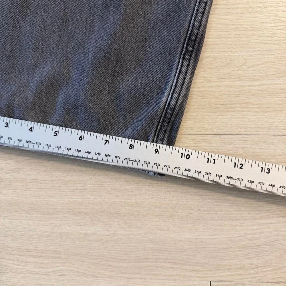H&M Baggy Dark Grey Faded Wide Leg Jeans Mens Size 31x32 Dark Wash